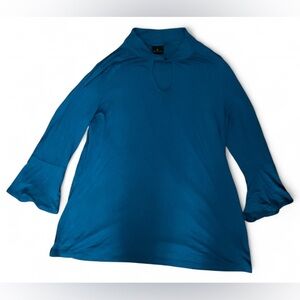 Worthington Teal Long Sleeve Blouse Size Large
